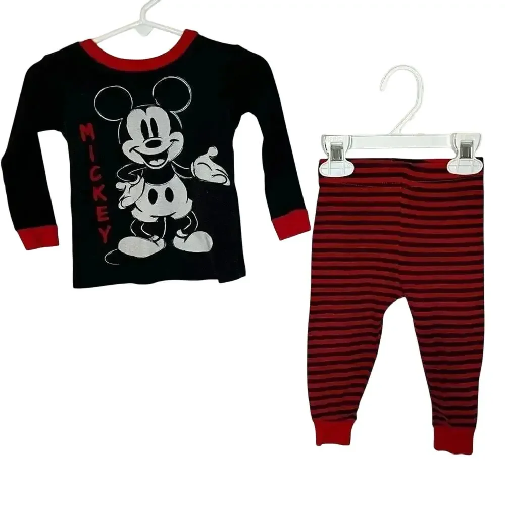 Disney Jr Mickey Mouse long sleeve pajama set gender neutral Size 18 months